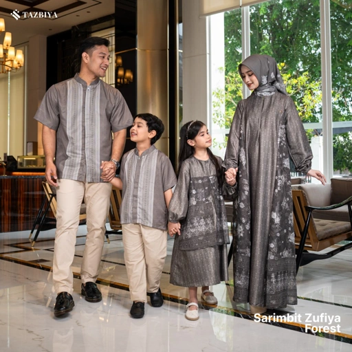 Image of [READY STOCK] TAZBIYA SARIMBIT ZUFIYA SERIES | Baju Sarimbit Lebaran | Baju Sarimbit | Baju Sarimbit Keluarga | Sarimbit 2026