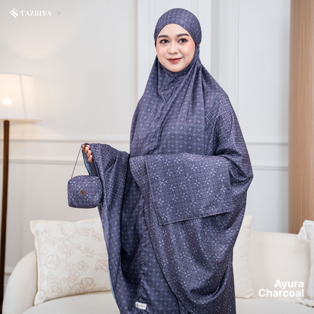 TAZBIYA MUKENA TRAVEL 2IN1 AYURA SERIES | Mukena Travel Dewasa Motif