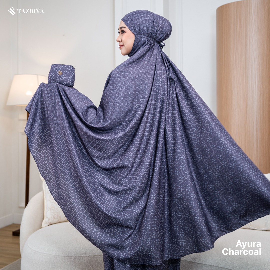 TAZBIYA MUKENA TRAVEL 2IN1 AYURA SERIES | Mukena Travel Dewasa Motif