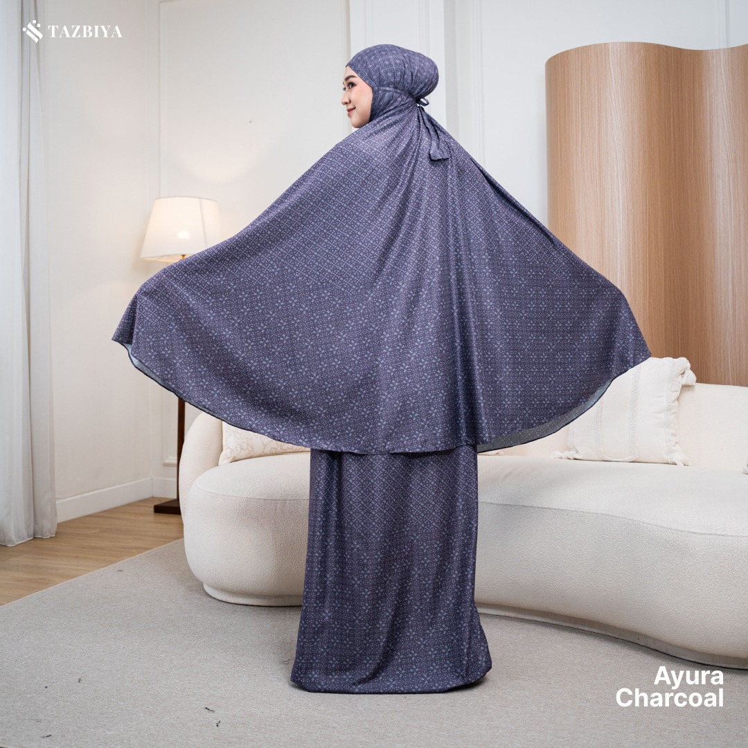 TAZBIYA MUKENA TRAVEL 2IN1 AYURA SERIES | Mukena Travel Dewasa Motif