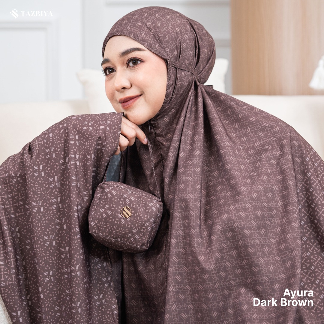 TAZBIYA MUKENA TRAVEL 2IN1 AYURA SERIES | Mukena Travel Dewasa Motif