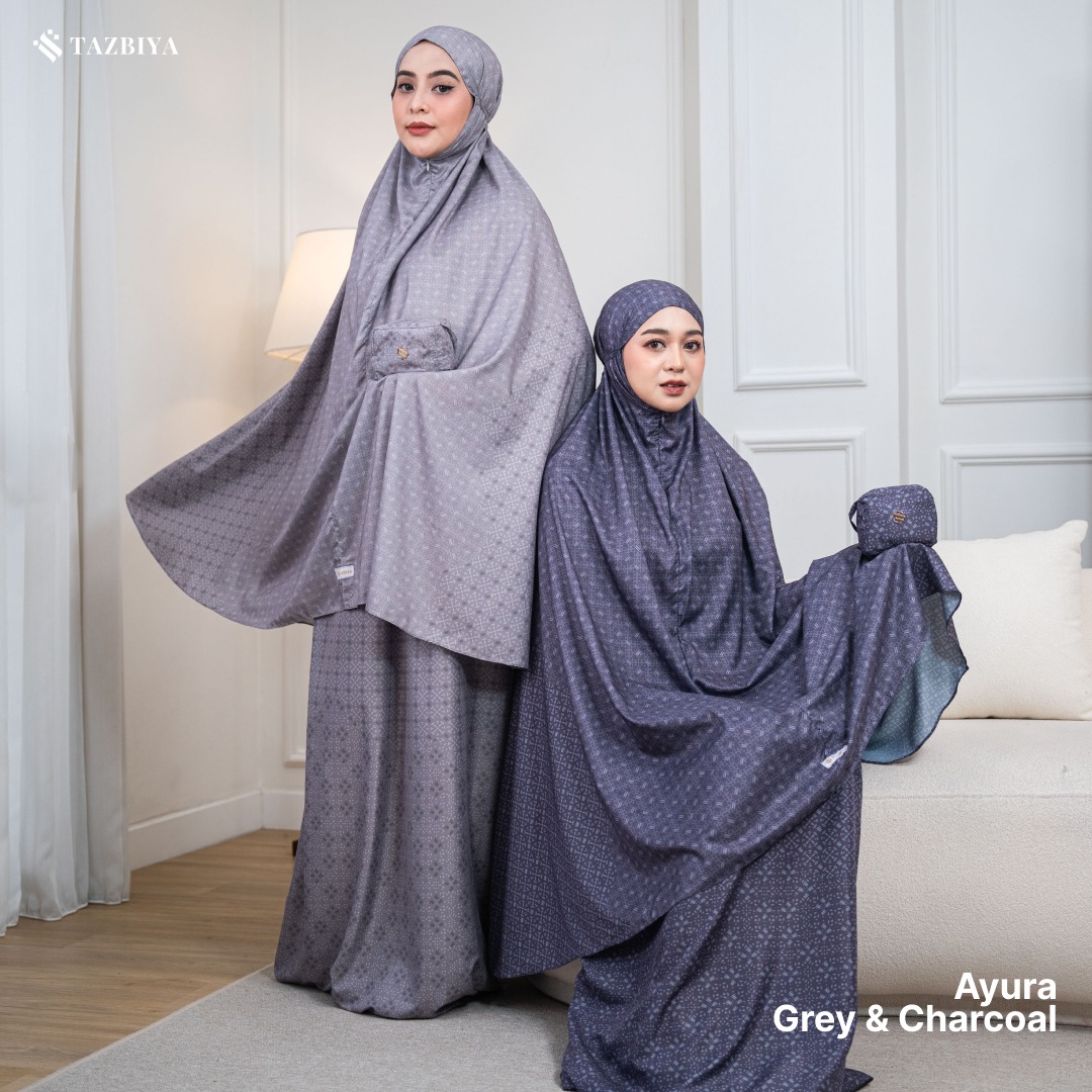 TAZBIYA MUKENA TRAVEL 2IN1 AYURA SERIES | Mukena Travel Dewasa Motif