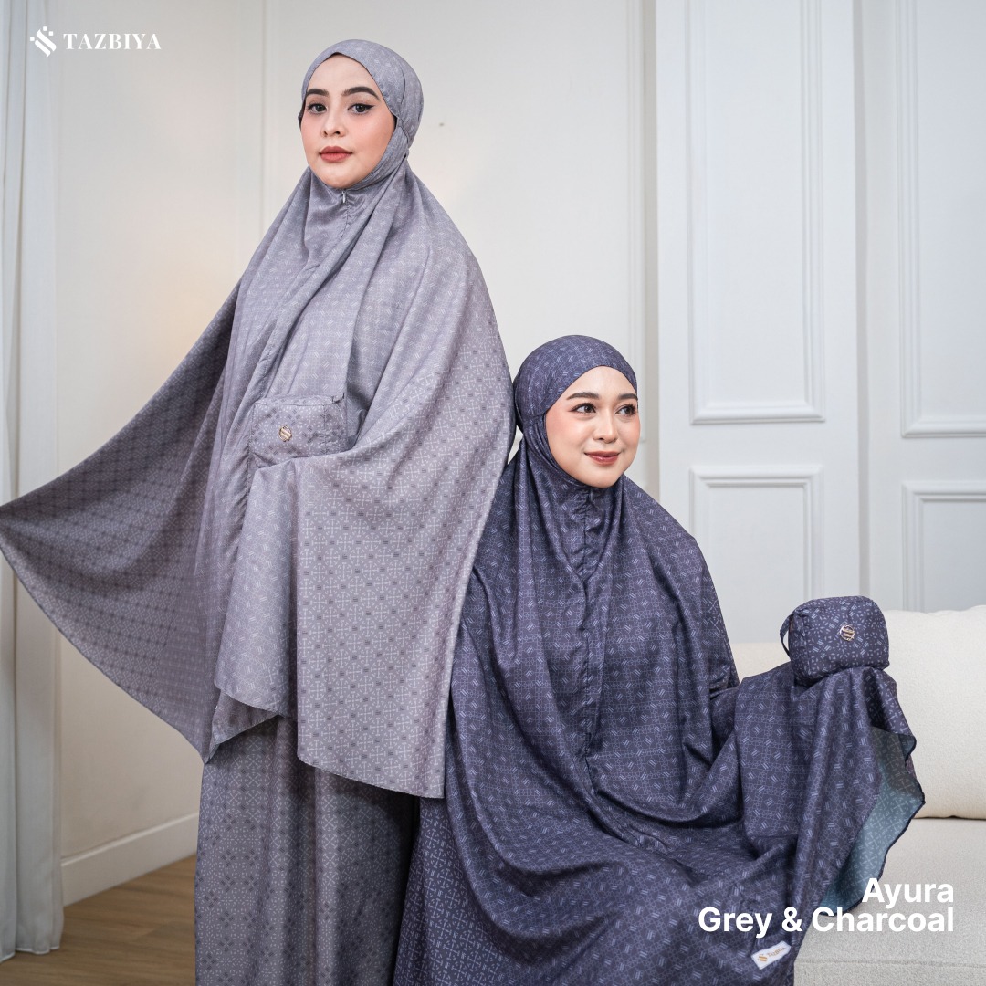 TAZBIYA MUKENA TRAVEL 2IN1 AYURA SERIES | Mukena Travel Dewasa Motif