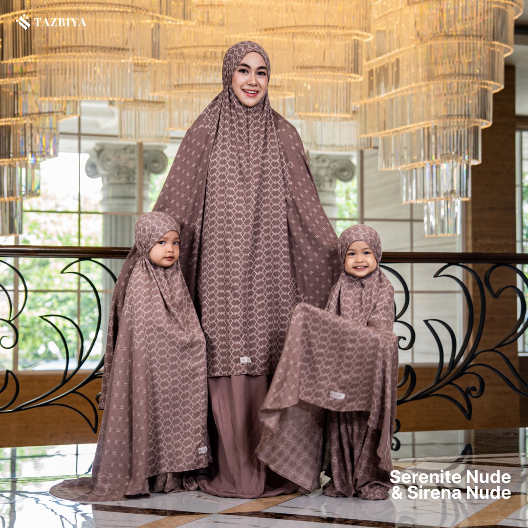 TAZBIYA KOLEKSI MUKENA COUPLE SET IBU - ANAK SERIES I TAS POUCH