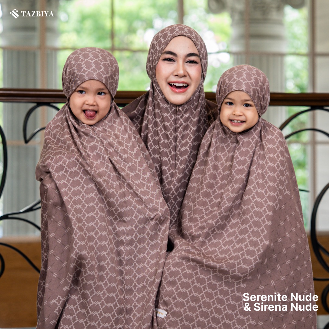 TAZBIYA KOLEKSI MUKENA COUPLE SET IBU - ANAK SERIES I TAS POUCH