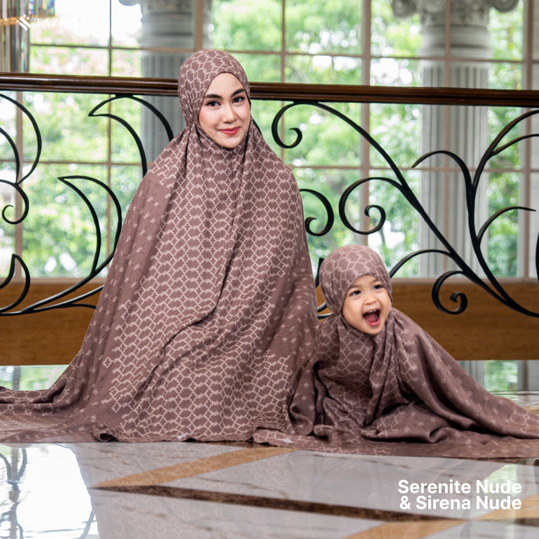 TAZBIYA KOLEKSI MUKENA COUPLE SET IBU - ANAK SERIES I TAS POUCH