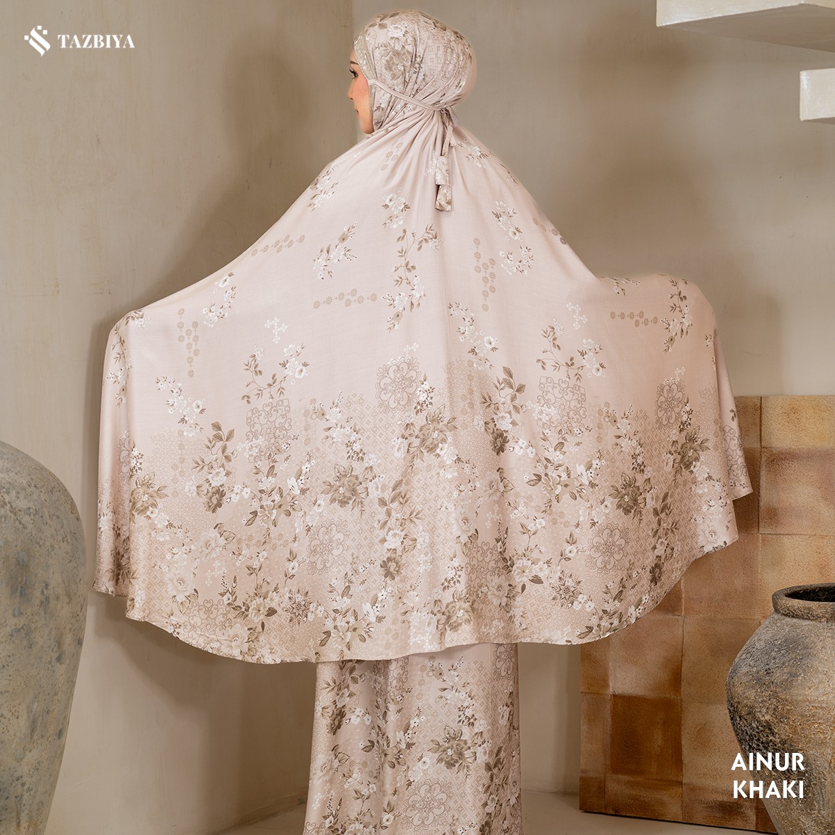 TAZBIYA MUKENA RAYON SATIN PREMIUM AINUR SERIES