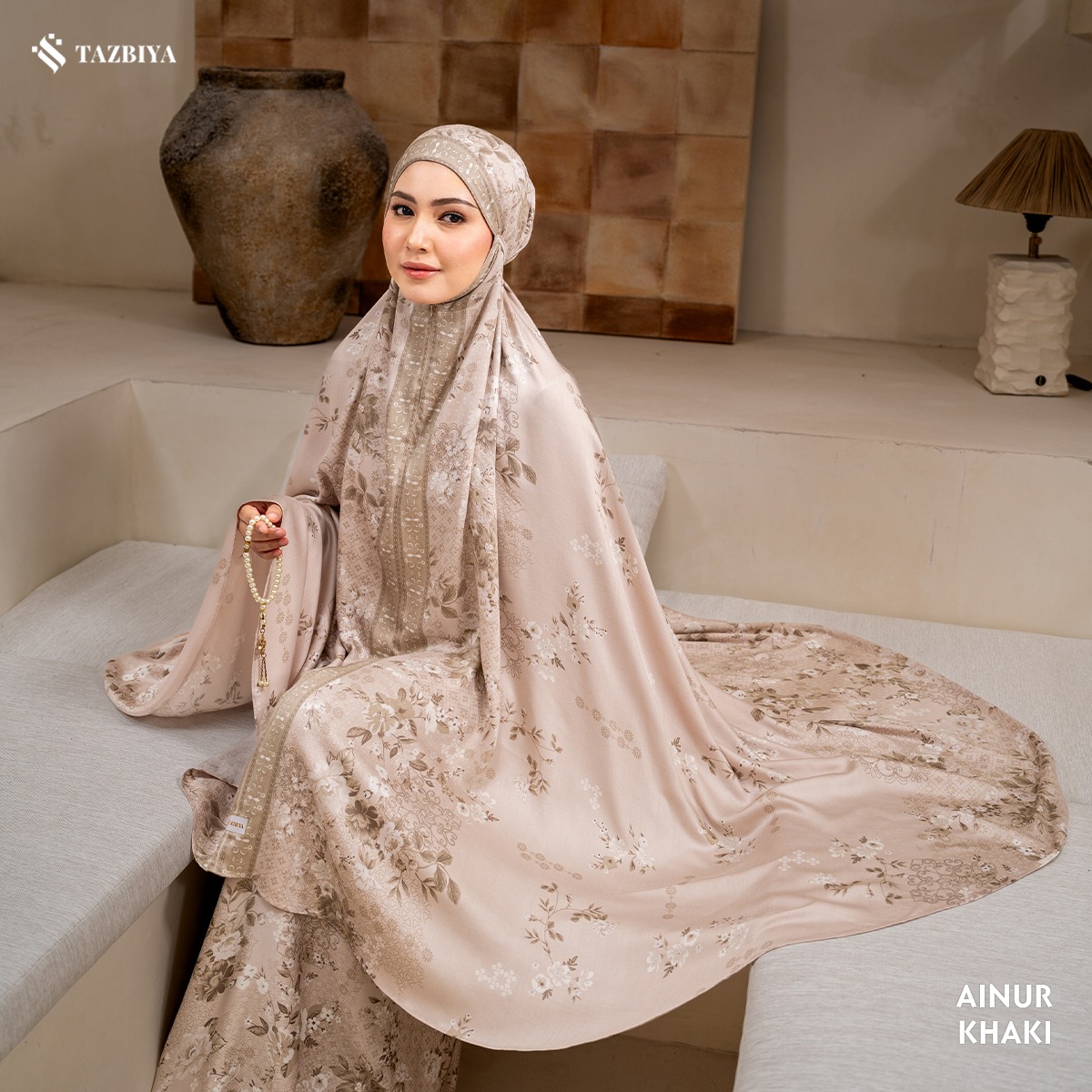 TAZBIYA MUKENA RAYON SATIN PREMIUM AINUR SERIES