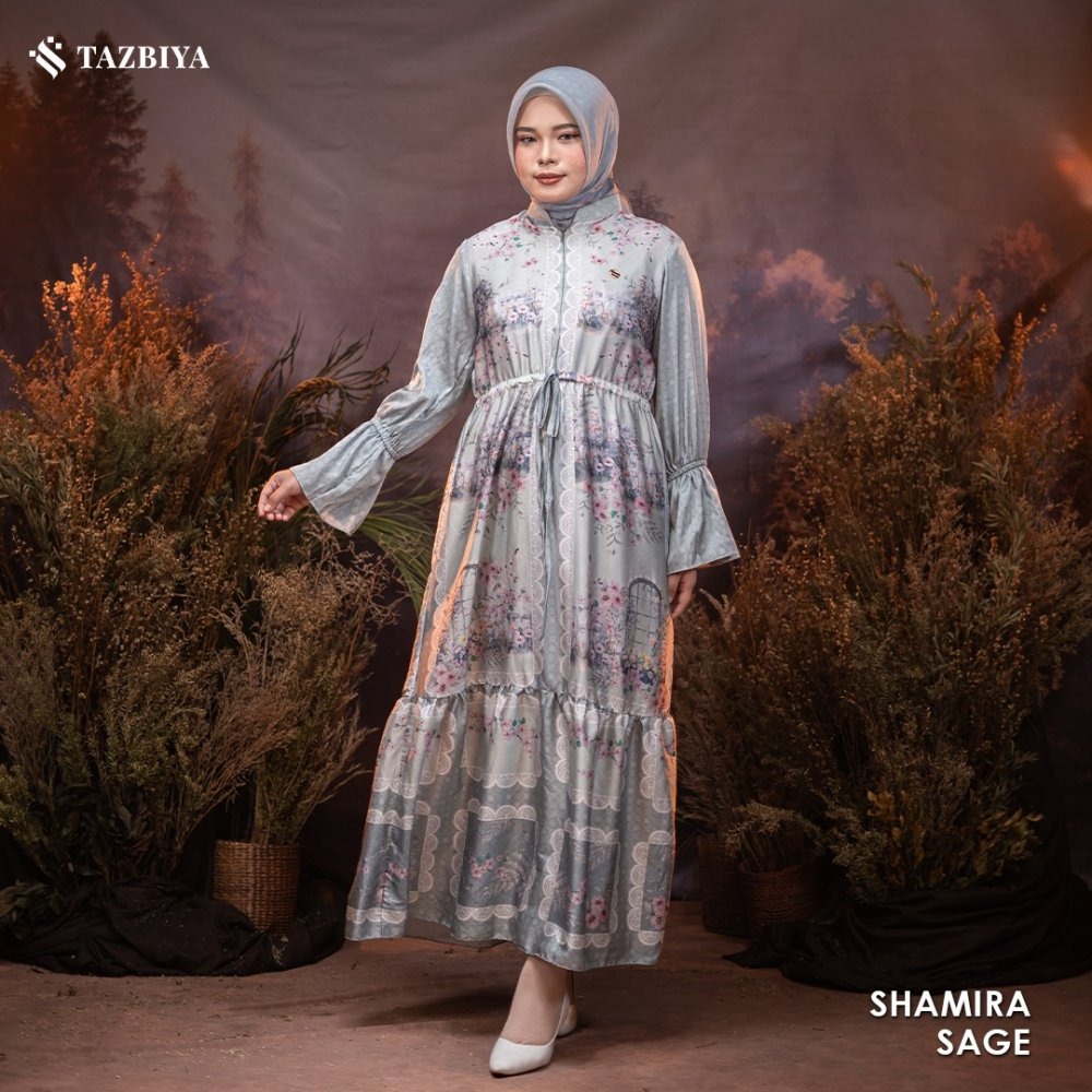 TAZBIYA MUSLIMWEAR GAMIS SILK HAIFA SHAMIRA SERIES