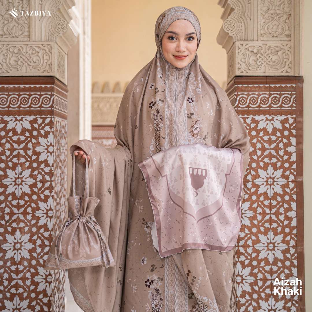 TAZBIYA MUKENA AIZAH SERIES | MUKENA DEWASA RAYON SAJADAH 2IN1