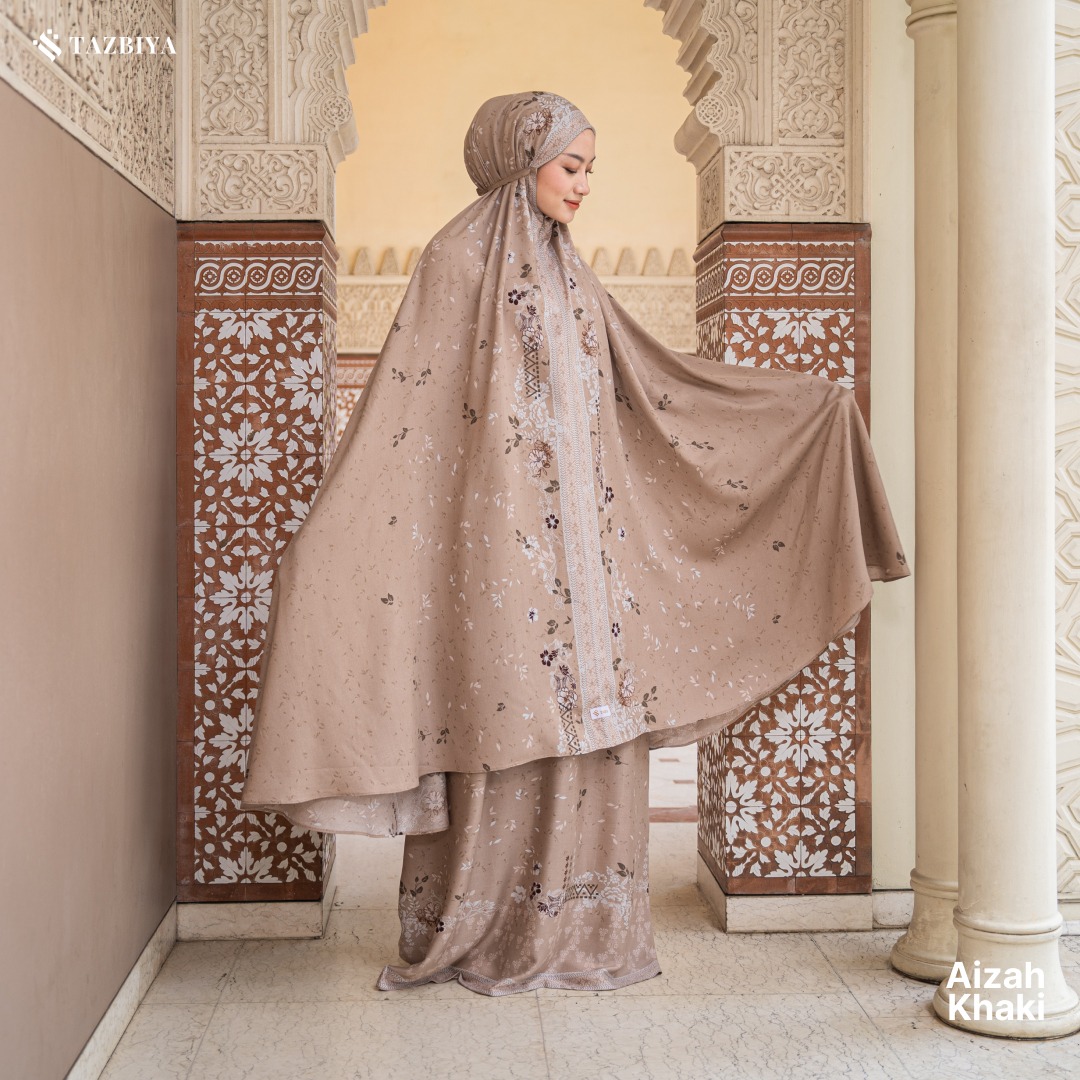 TAZBIYA MUKENA AIZAH SERIES | MUKENA DEWASA RAYON SAJADAH 2IN1