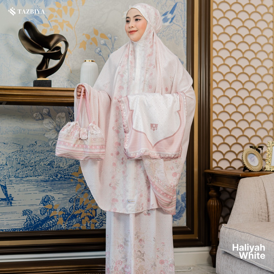 TAZBIYA MUKENA HALIYAH SERIES | MUKENA RAYON SAJADAH PREMIUM 2IN1 DEWASA