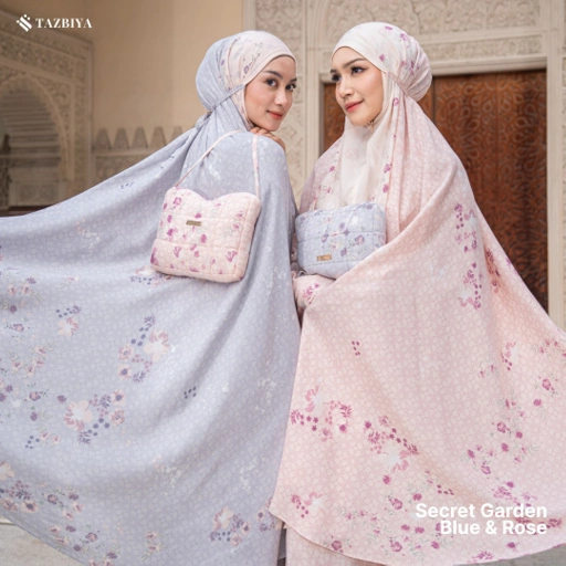 Image of MUKENA TAZBIYA SECRET GARDEN I MUKENA RAYON PREMIUM DEWASA 