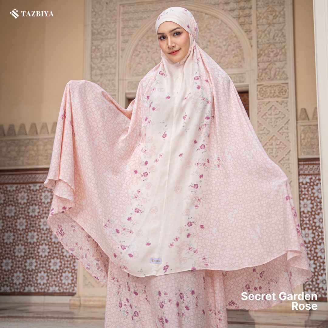 MUKENA TAZBIYA SECRET GARDEN I MUKENA RAYON PREMIUM DEWASA