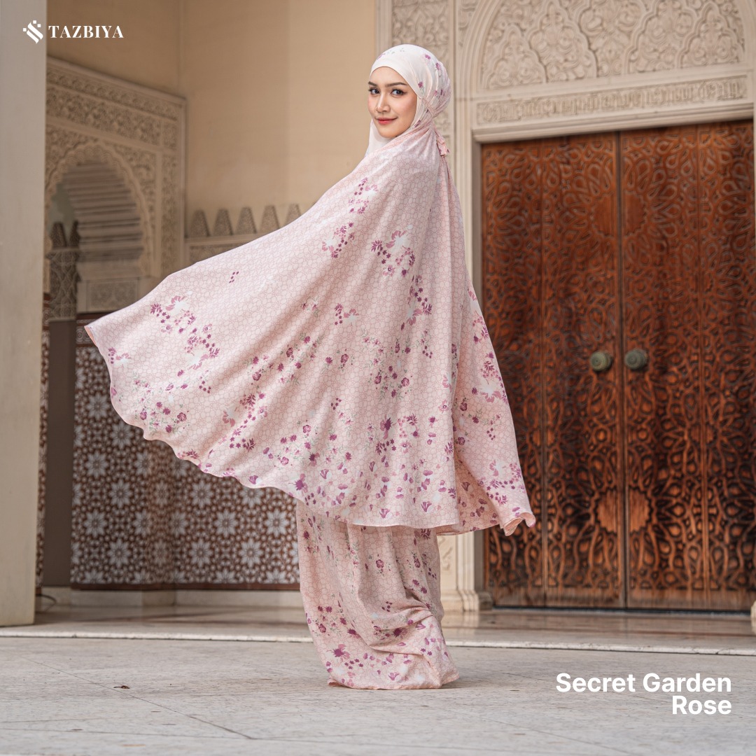 MUKENA TAZBIYA SECRET GARDEN I MUKENA RAYON PREMIUM DEWASA