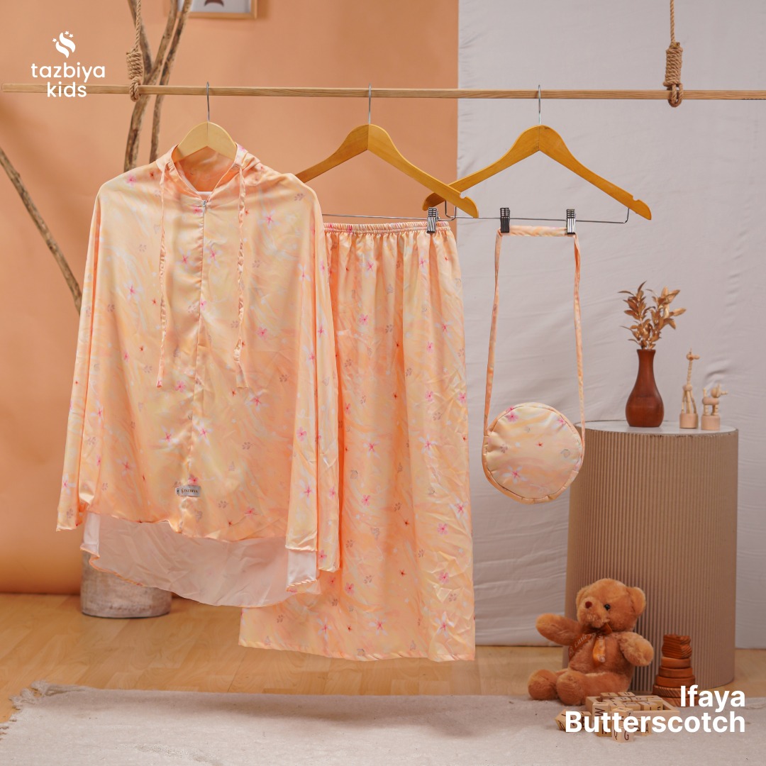 TAZBIYA MUKENA ANAK COTTON IFAYA SERIES | Mukena Anak Motif TK SD SMP | Mukena Anak 4-14 Tahun