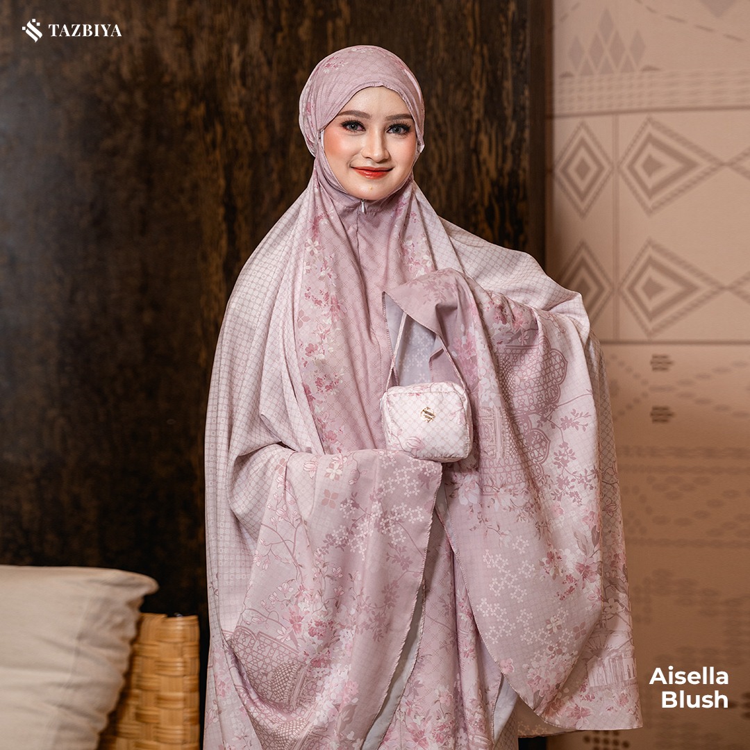 [NEW] TAZBIYA - Mukena Travel Premium 2in1 Sajadah Aisella Series (Mukena Travel Inovasi Bahan Halus Anti Berisik)