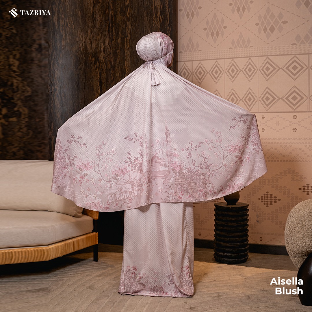 [NEW] TAZBIYA - Mukena Travel Premium 2in1 Sajadah Aisella Series (Mukena Travel Inovasi Bahan Halus Anti Berisik)