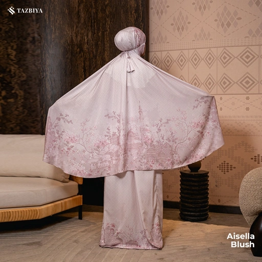 [NEW] TAZBIYA - Mukena Travel Premium 2in1 Sajadah Aisella Series (Mukena Travel Inovasi Bahan Halus Anti Berisik)