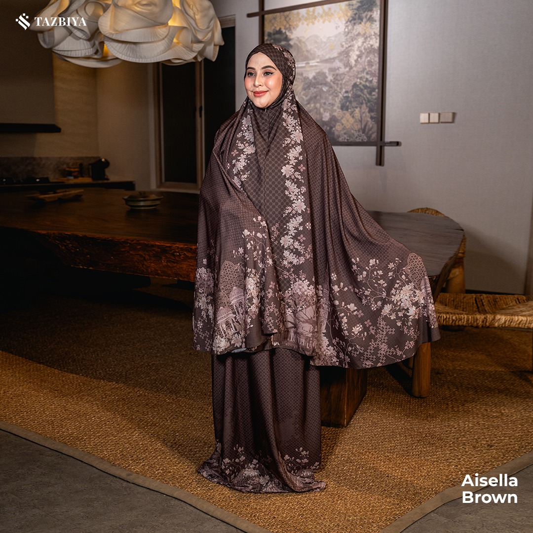 [NEW] TAZBIYA - Mukena Travel Premium 2in1 Sajadah Aisella Series (Mukena Travel Inovasi Bahan Halus Anti Berisik)