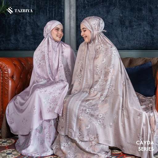 Image of MUKENA TAZBIYA PREMIUM CAYDA I Mukena Rayon Satin Jumbo Dewasa