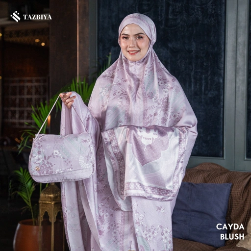 Image of MUKENA TAZBIYA PREMIUM CAYDA I Mukena Rayon Satin Jumbo Dewasa