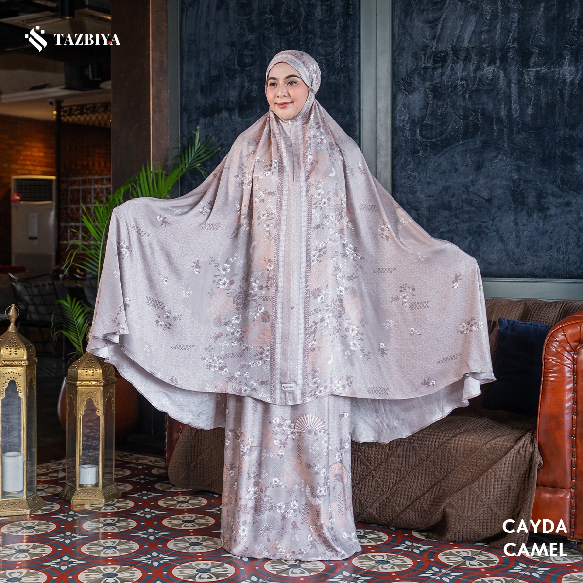MUKENA TAZBIYA PREMIUM CAYDA I Mukena Rayon Satin Jumbo Dewasa