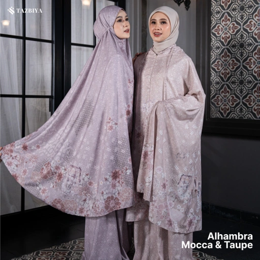 Image of TAZBIYA MUKENA TRAVEL 2IN1 ALHAMBRA SERIES | Mukena Travel Dewasa Motif