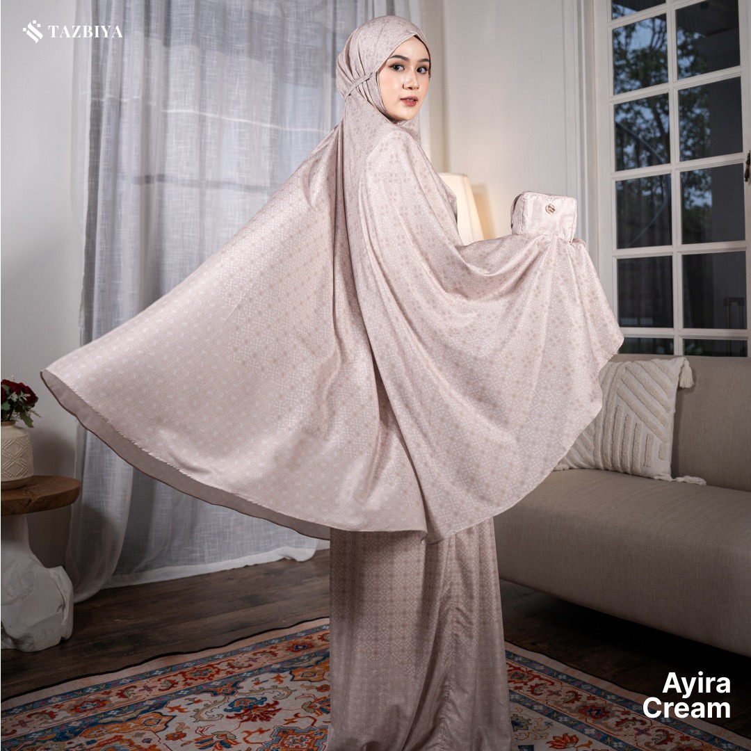 TAZBIYA MUKENA TRAVEL 2IN1 AYIRA SERIES | Mukena Travel Dewasa Motif