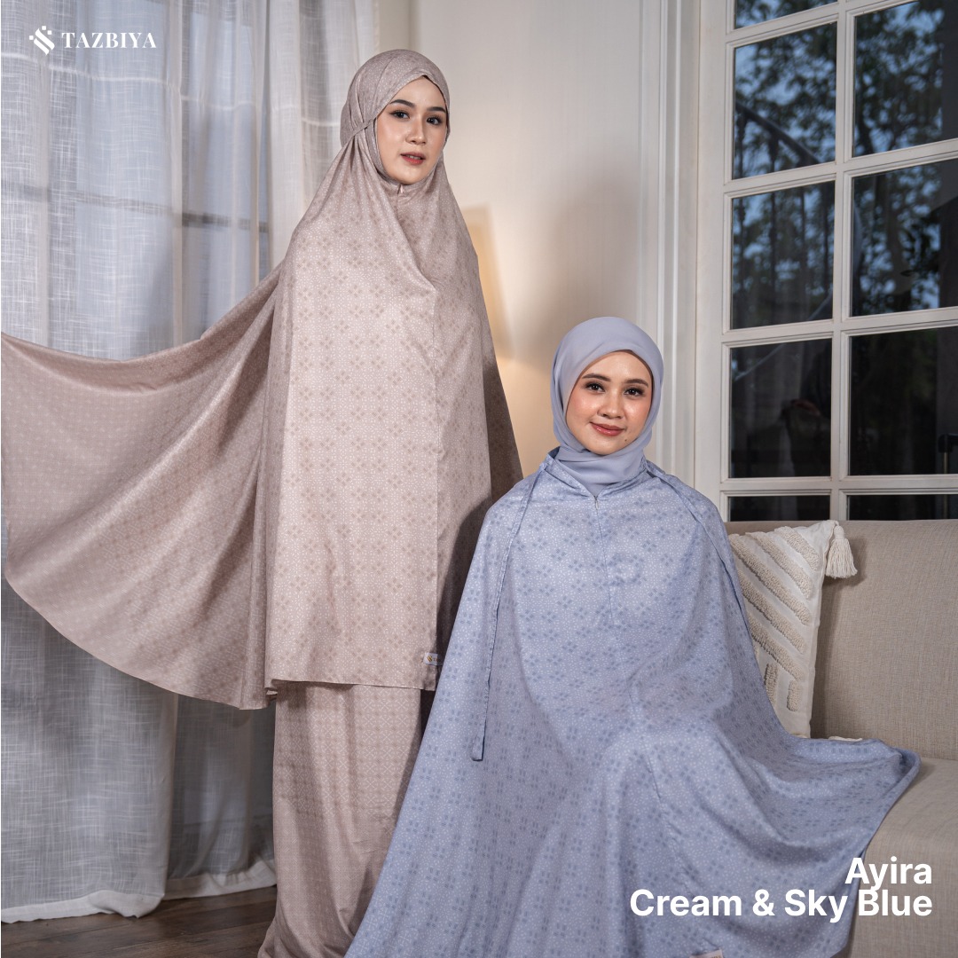 TAZBIYA MUKENA TRAVEL 2IN1 AYIRA SERIES | Mukena Travel Dewasa Motif