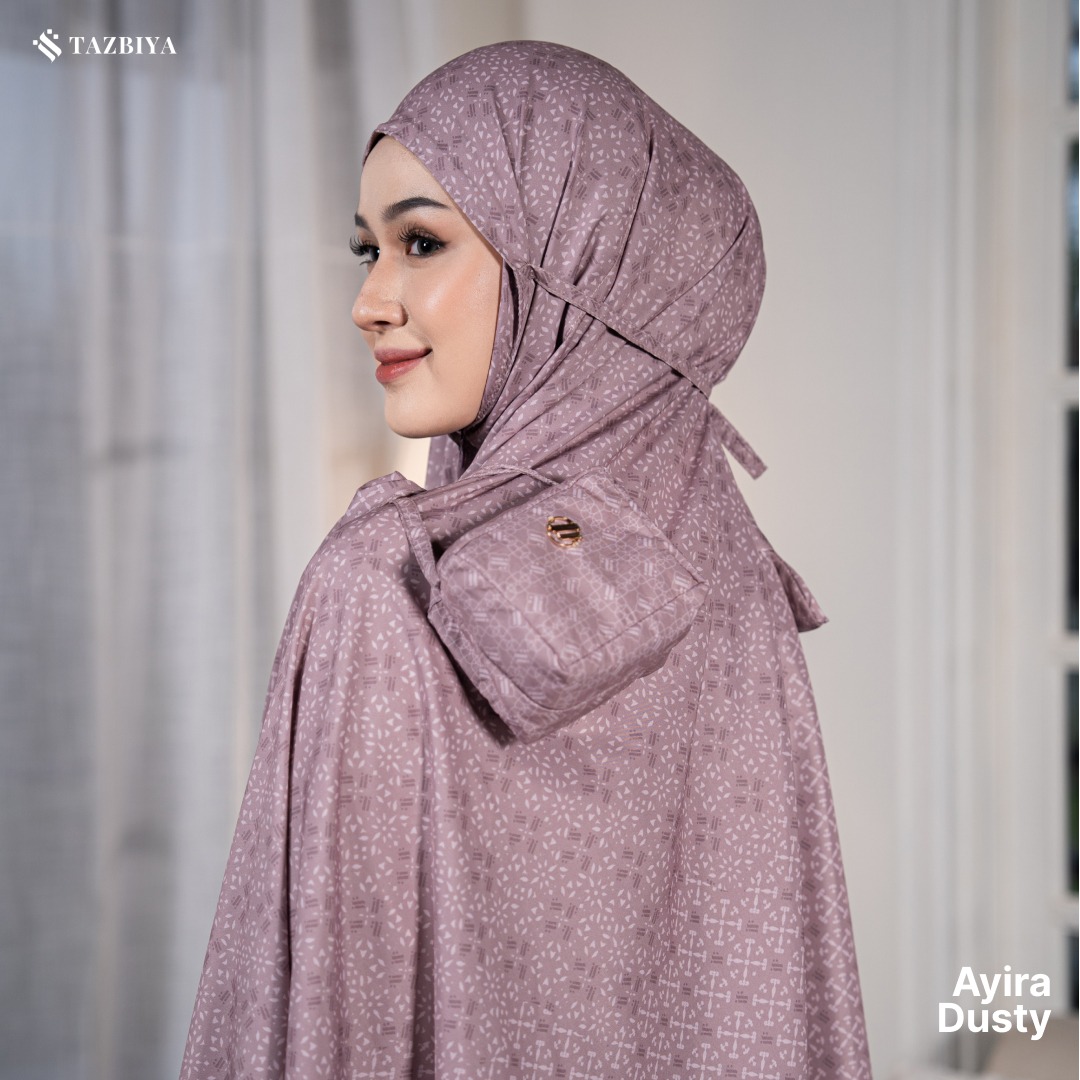 TAZBIYA MUKENA TRAVEL 2IN1 AYIRA SERIES | Mukena Travel Dewasa Motif