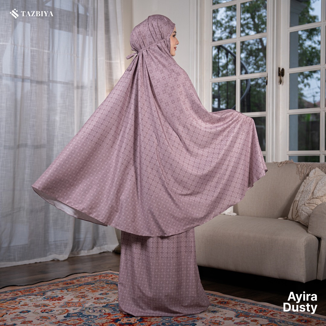 TAZBIYA MUKENA TRAVEL 2IN1 AYIRA SERIES | Mukena Travel Dewasa Motif