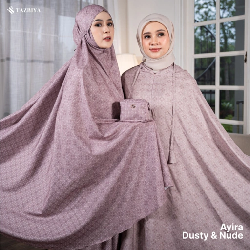 Image of TAZBIYA MUKENA TRAVEL 2IN1 AYIRA SERIES | Mukena Travel Dewasa Motif