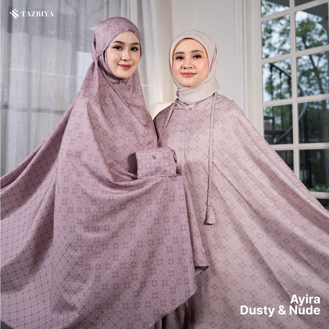 TAZBIYA MUKENA TRAVEL 2IN1 AYIRA SERIES | Mukena Travel Dewasa Motif