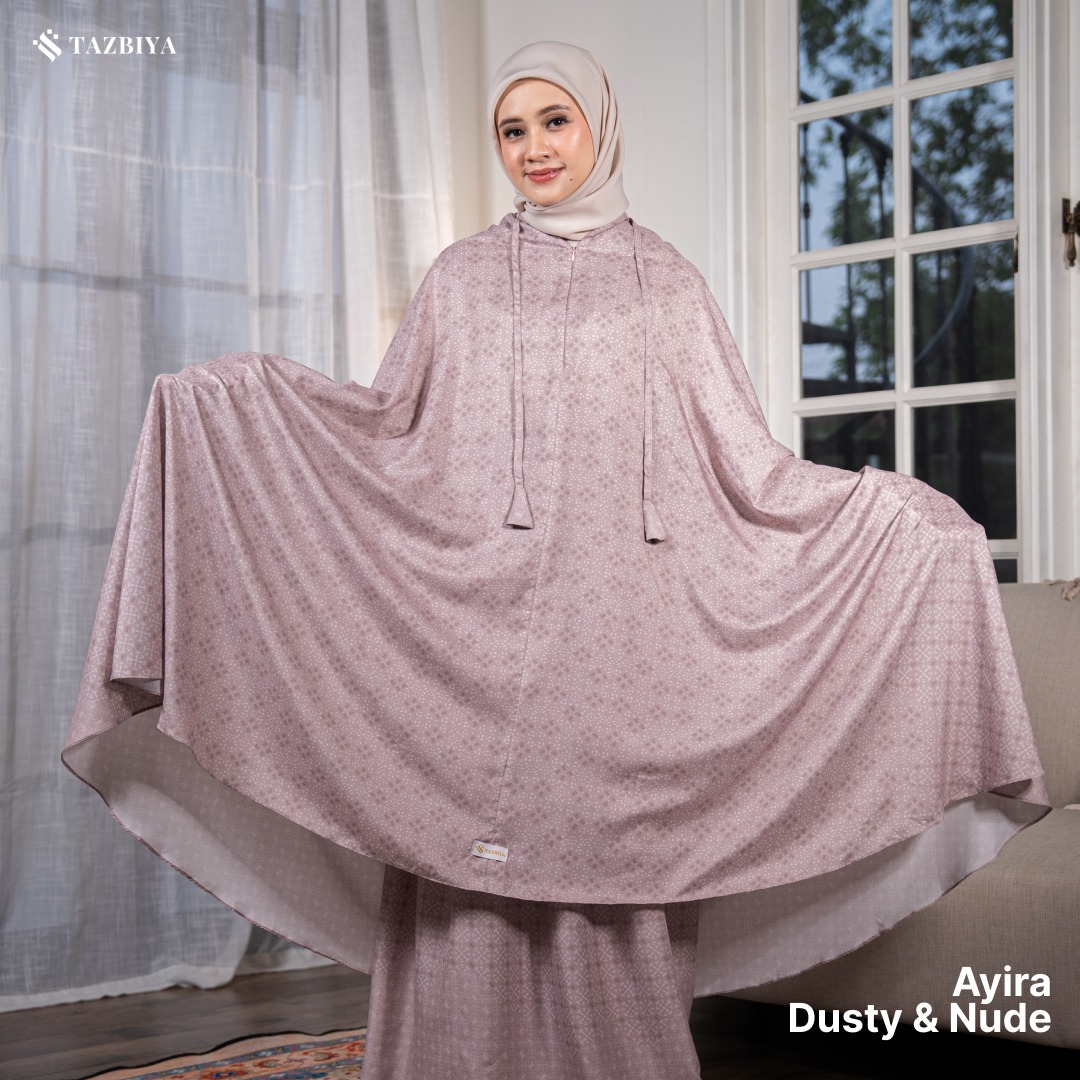 TAZBIYA MUKENA TRAVEL 2IN1 AYIRA SERIES | Mukena Travel Dewasa Motif