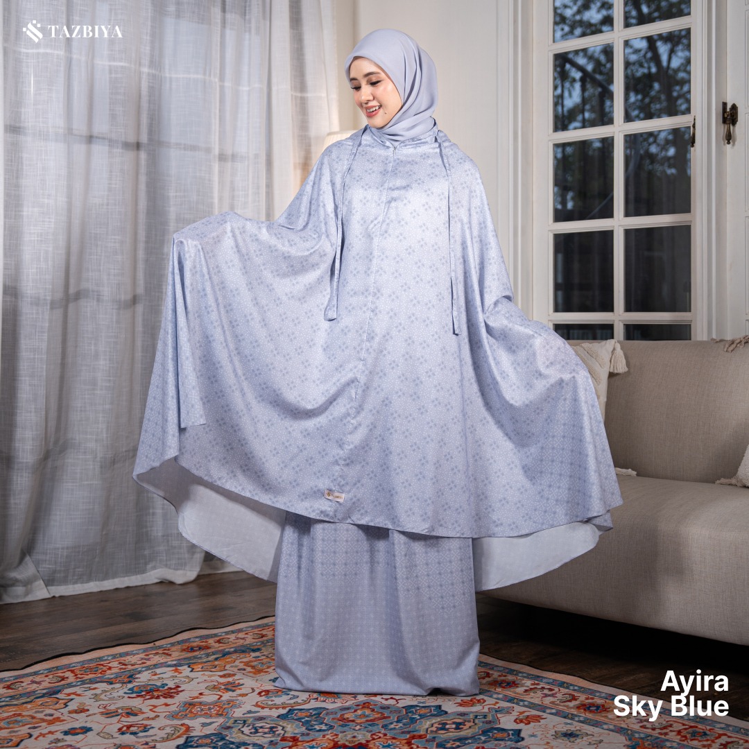 TAZBIYA MUKENA TRAVEL 2IN1 AYIRA SERIES | Mukena Travel Dewasa Motif