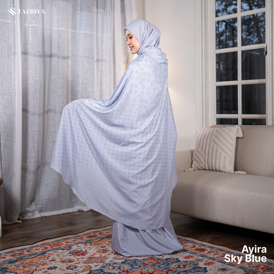 TAZBIYA MUKENA TRAVEL 2IN1 AYIRA SERIES | Mukena Travel Dewasa Motif