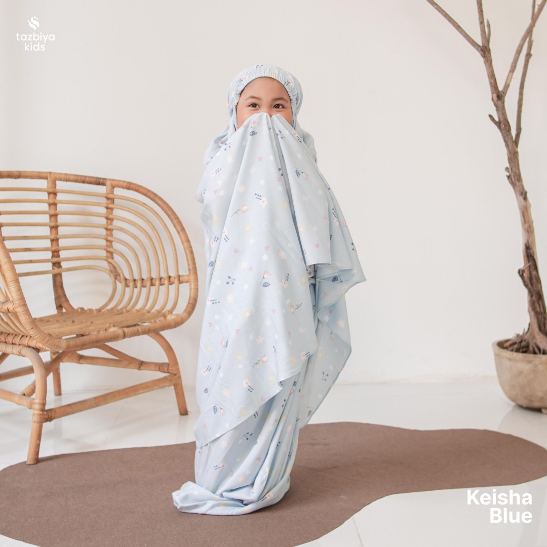 TAZBIYA MUKENA ANAK RAYON KEISHA I Mukena Anak Motif TK SD SMP | Mukena Anak 4-14 Tahun