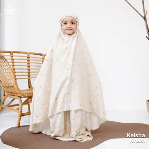 Image of TAZBIYA MUKENA ANAK RAYON KEISHA I Mukena Anak Motif TK SD SMP | Mukena Anak 4-14 Tahun