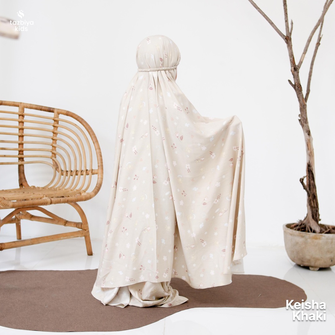 TAZBIYA MUKENA ANAK RAYON KEISHA I Mukena Anak Motif TK SD SMP | Mukena Anak 4-14 Tahun
