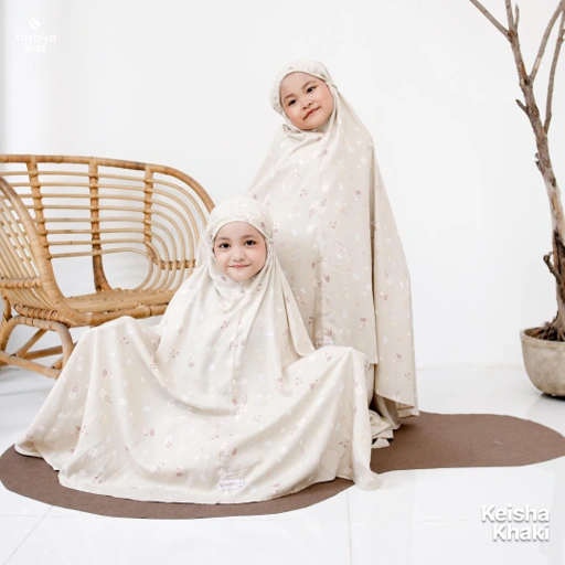 Image of TAZBIYA MUKENA ANAK RAYON KEISHA I Mukena Anak Motif TK SD SMP | Mukena Anak 4-14 Tahun