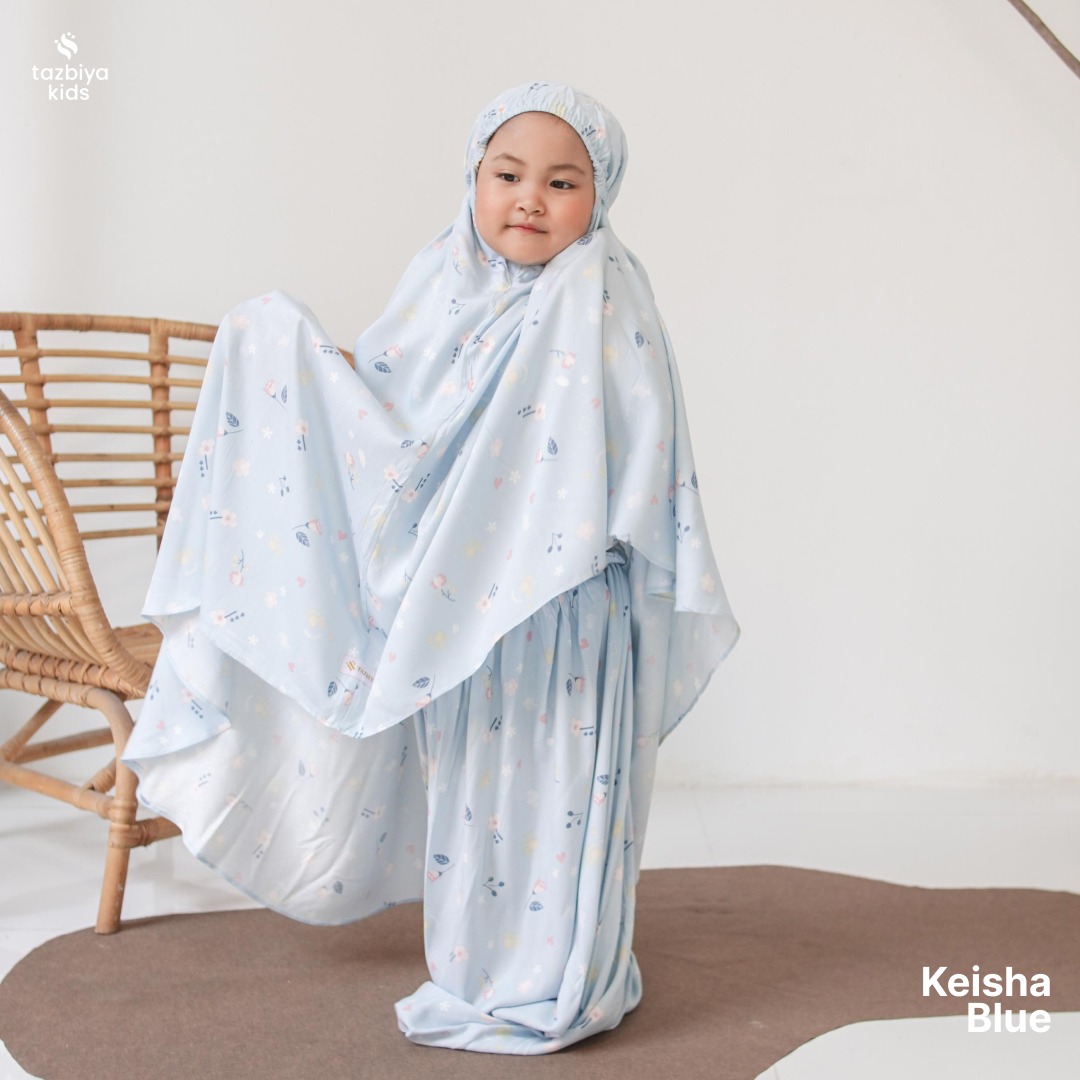 TAZBIYA MUKENA ANAK RAYON KEISHA I Mukena Anak Motif TK SD SMP | Mukena Anak 4-14 Tahun