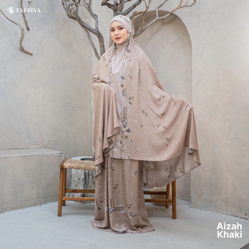 Image of TAZBIYA MUKENA AIZAH SERIES | MUKENA DEWASA RAYON SAJADAH 2IN1
