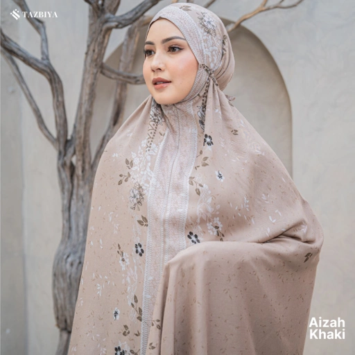 Image of TAZBIYA MUKENA AIZAH SERIES | MUKENA DEWASA RAYON SAJADAH 2IN1