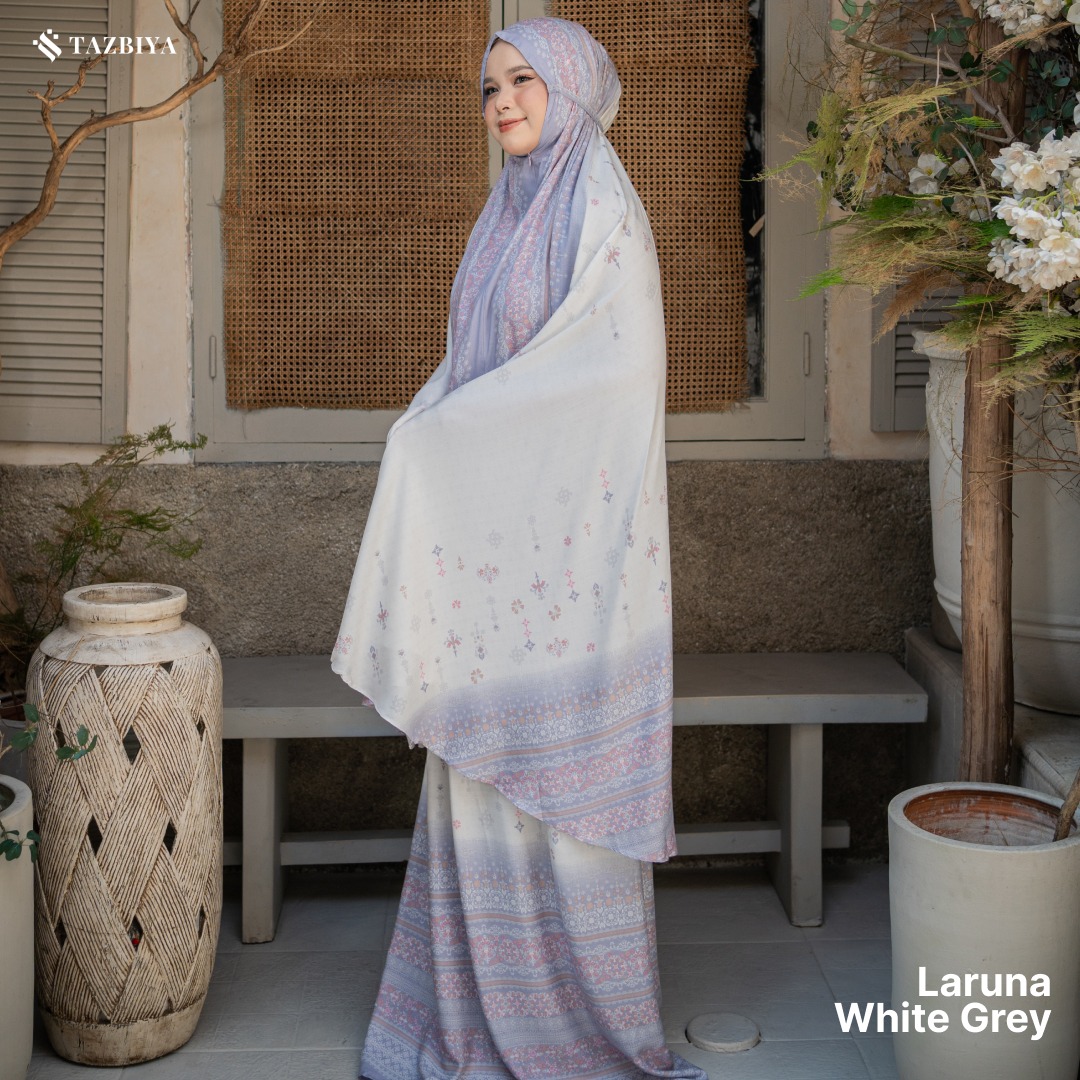 TAZBIYA MUKENA LARUNA SERIES | MUKENA DEWASA RAYON SAJADAH PREMIUM 2IN1