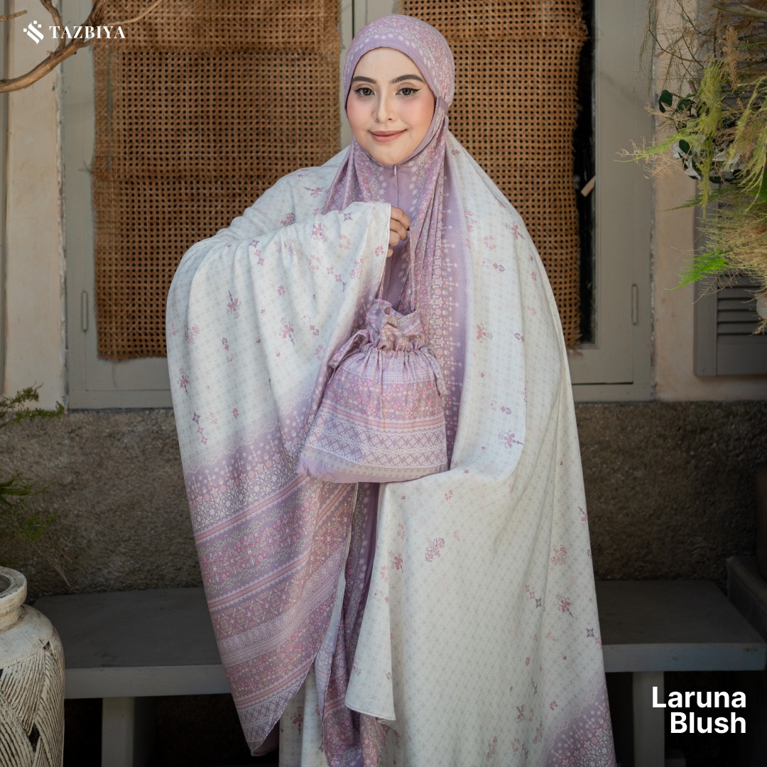 TAZBIYA MUKENA LARUNA SERIES | MUKENA DEWASA RAYON SAJADAH PREMIUM 2IN1