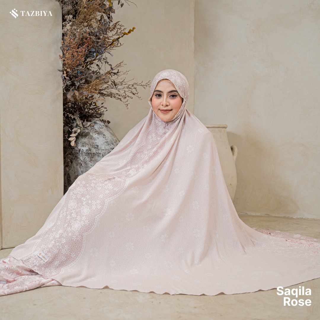 MUKENA TAZBIYA PREMIUM SAQILA I Mukena Rayon Premium Jumbo Dewasa
