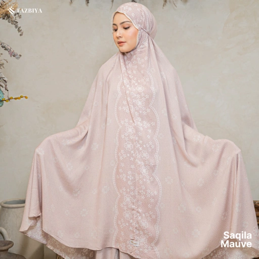 Image of MUKENA TAZBIYA PREMIUM SAQILA I Mukena Rayon Premium Jumbo Dewasa