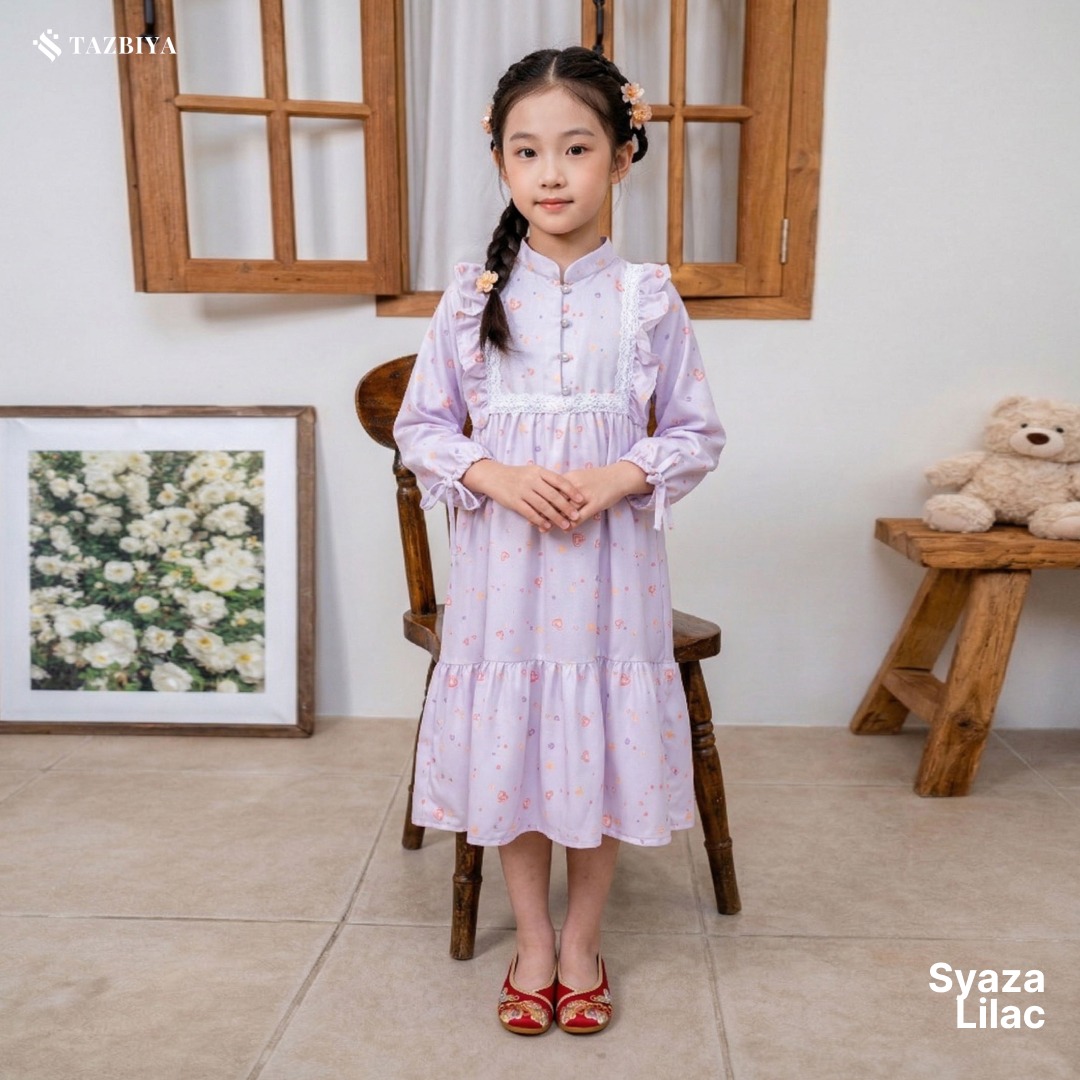 TAZBIYA - Gamis Anak Series (Gamis Dress Anak Perempuan Usia 2-8 Tahun Motif Lucu Cantik Stylish)