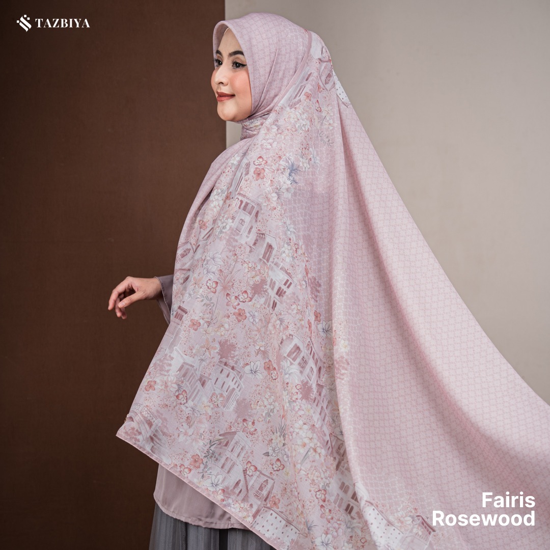 TAZBIYA SCARF - FAIRIS SERIES I TAZBIYA HIJAB VOAL MOTIF JAHIT TEPI